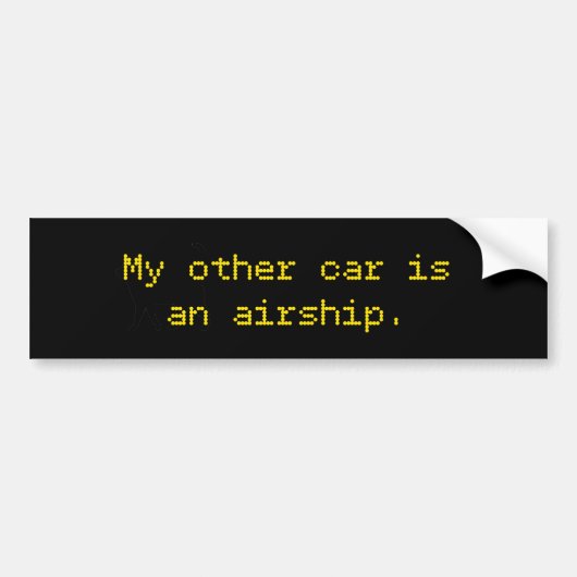 Mijn andere auto is een luchtschip bumpersticker (Voorkant)