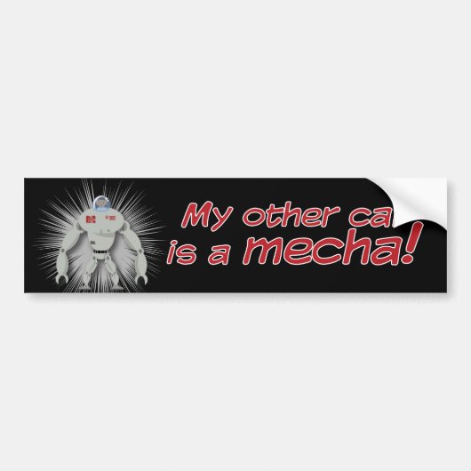 Mijn andere auto is een Mecha! Bumpersticker (Voorkant)