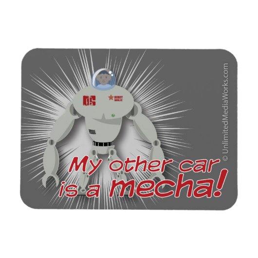 Mijn andere auto is een Mecha! Magneet (Horizontaal)