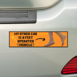 Mijn Andere Auto Is Een Met Voeten Bediende "Voert Bumpersticker
