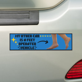 Mijn Andere Auto Is Een Met Voeten Bediende "Voert Bumpersticker