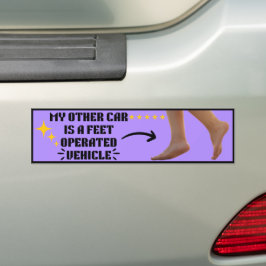 Mijn Andere Auto Is Een Met Voeten Bediende "Voert Bumpersticker