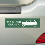 Mijn andere auto is een mini Car Green Bumpersticker (Op auto)
