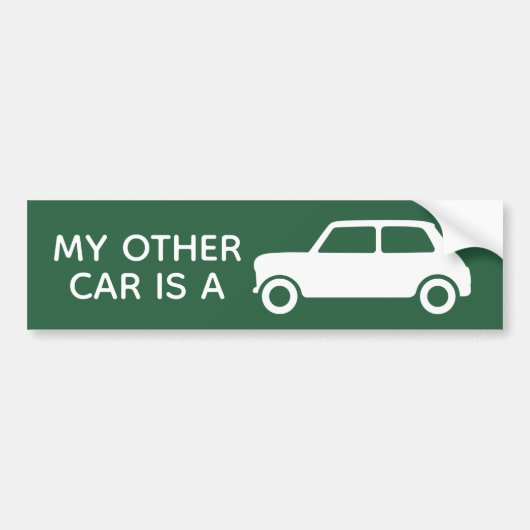 Mijn andere auto is een mini Car Green Bumpersticker (Voorkant)