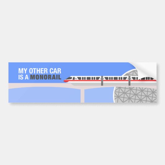 Mijn andere auto is een monorail Bumpersticker (Voorkant)