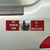 Mijn andere auto is een mosterang-bumper sticker (Op auto)