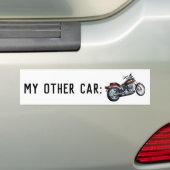 Mijn andere auto is een motor bumpersticker (Op auto)