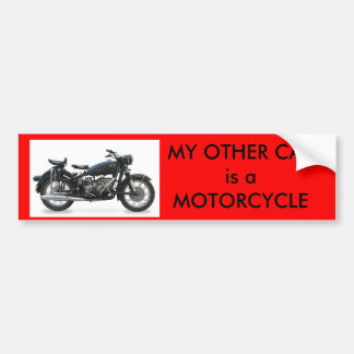 Mijn andere auto is een motorfiets bumpersticker