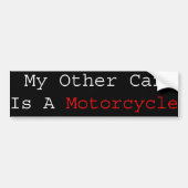 Mijn andere auto is een motorfiets bumpersticker (Voorkant)