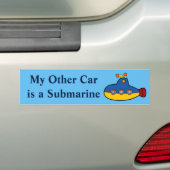 Mijn andere auto is een onderzeeër bumpersticker (Op auto)