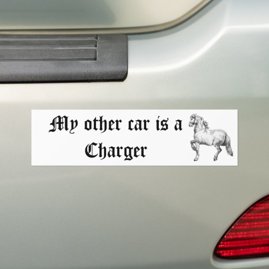 Mijn andere auto is een oplader bumpersticker (Op auto)