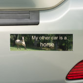 Mijn andere auto is een paard bumpersticker (Op auto)