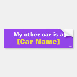 Mijn andere auto is een... (Paars) Bumpersticker