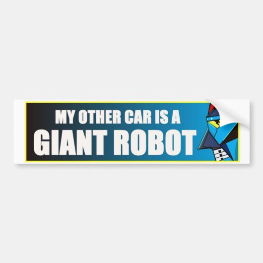 Mijn andere auto is een reuzenrobot bumpersticker (Voorkant)