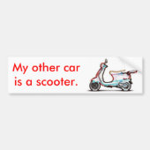 Mijn andere auto is een scooter bumpersticker (Voorkant)