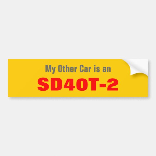 Mijn andere auto is een SD40T-2 Bumpersticker (Voorkant)