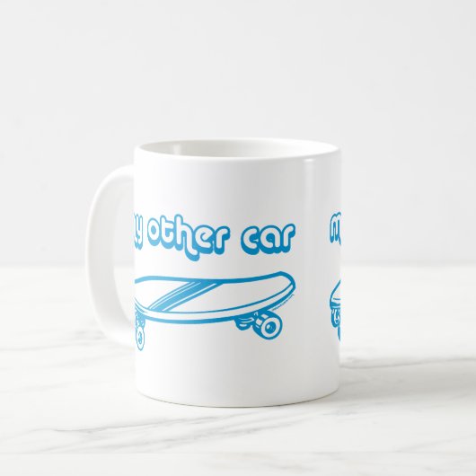 Mijn andere auto is een Skateboard Mok (Voorkant links)