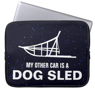 Mijn andere auto is een slede. laptop sleeve