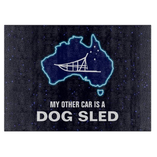Mijn andere auto is een slede. snijplank (Voorkant)