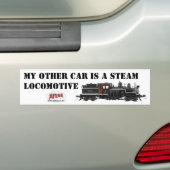Mijn andere auto is een Steam Loco-Bumpersticker Bumpersticker (Op auto)