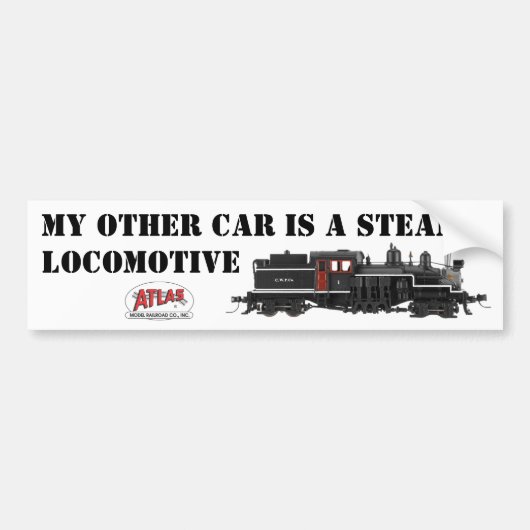Mijn andere auto is een Steam Loco-Bumpersticker Bumpersticker (Voorkant)