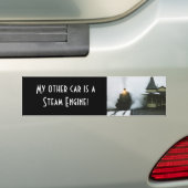 Mijn andere auto is een stoommotor. bumpersticker (Op auto)