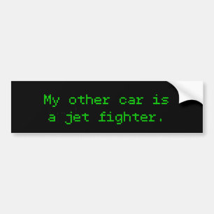 Mijn andere auto is een straaljager bumpersticker