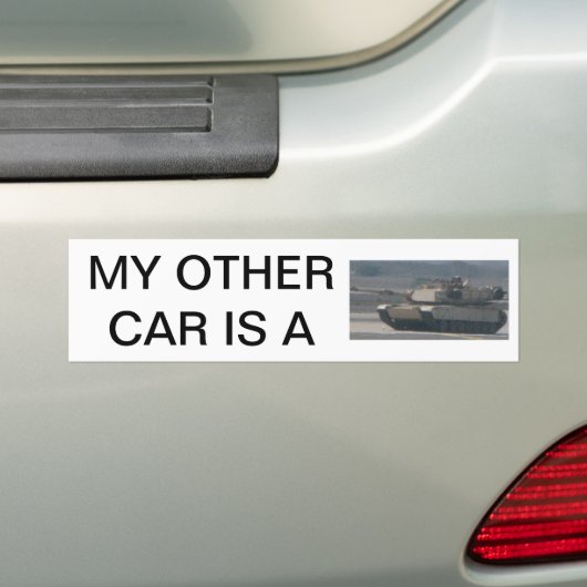 Mijn andere auto is een Tank Bumpersticker (Op auto)