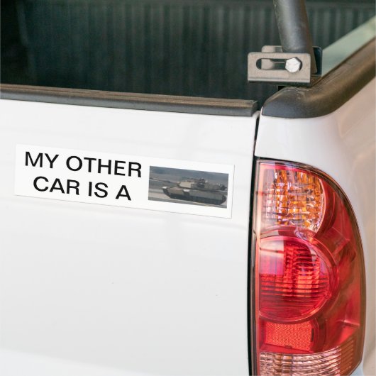 Mijn andere auto is een Tank Bumpersticker (Op Truck)