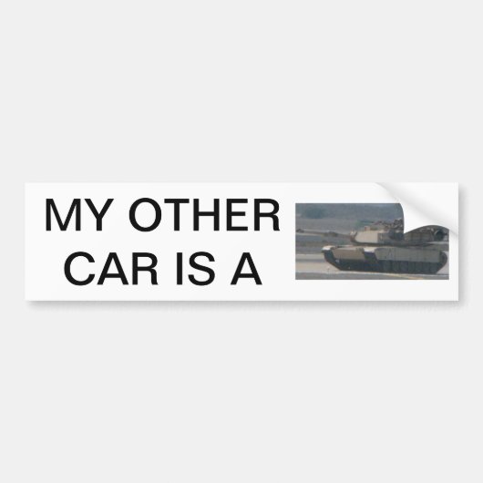 Mijn andere auto is een Tank Bumpersticker (Voorkant)