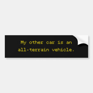 Mijn andere auto is een terreinwagen bumpersticker