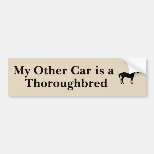 Mijn andere auto is een Thoroughbred Bumpersticker (Voorkant)