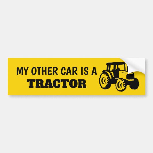 Mijn andere auto is een tractorSticker Bumpersticker (Voorkant)