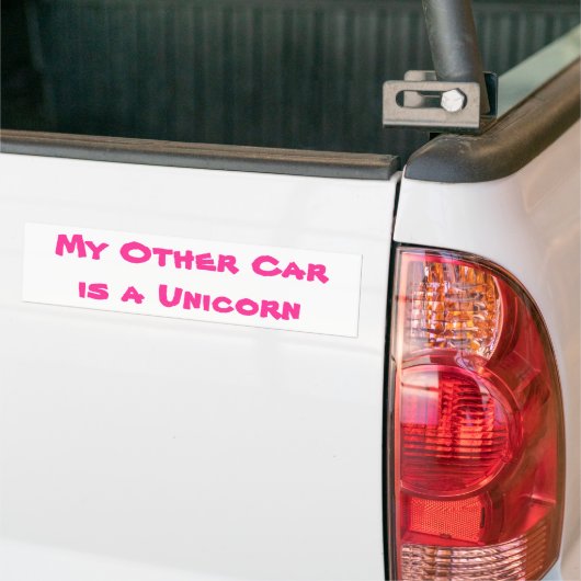 Mijn andere auto is een Unicorn Bumpersticker (Op Truck)