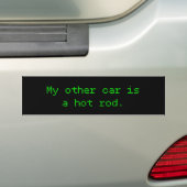Mijn andere auto is een warme weg bumpersticker (Op auto)