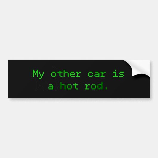 Mijn andere auto is een warme weg bumpersticker (Voorkant)