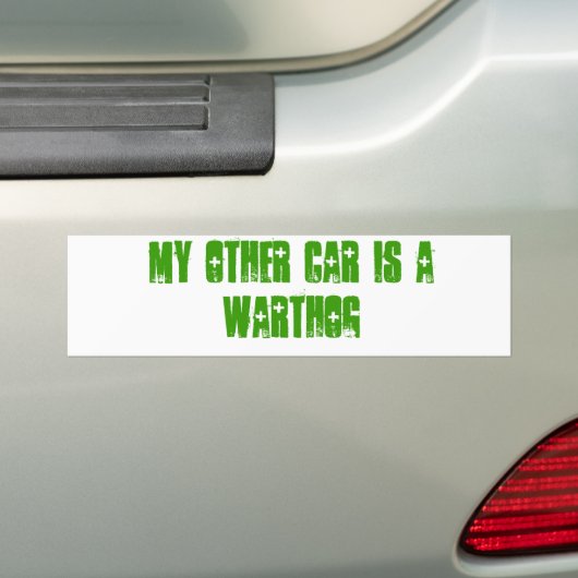 Mijn andere auto is een warthoek bumpersticker (Op auto)