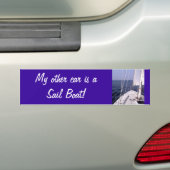 Mijn andere auto is een zeilboot! bumpersticker (Op auto)