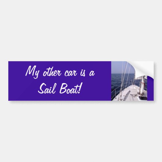 Mijn andere auto is een zeilboot! bumpersticker (Voorkant)