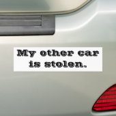 Mijn andere auto is gestolen. bumpersticker (Op auto)