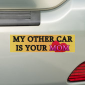 Mijn andere auto is je moeder. bumpersticker (Op auto)