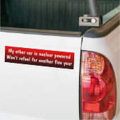 Mijn andere auto is kernenergie bumpersticker (Op Truck)