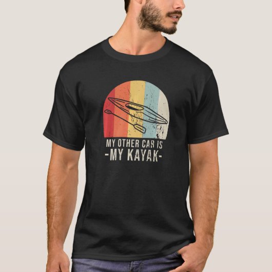 Mijn andere auto is mijn Kayak buitenshuis Kayakin T-shirt (Voorkant)