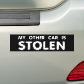 Mijn andere auto is Stolen Bumpersticker (Op auto)