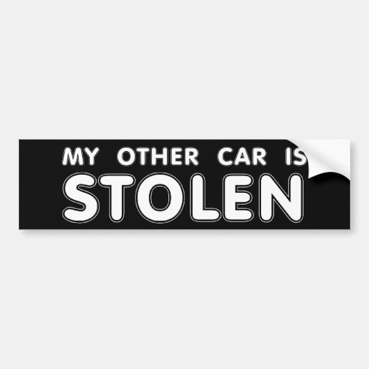 Mijn andere auto is Stolen Bumpersticker (Voorkant)