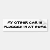 Mijn andere auto is thuis aangesloten bumpersticker (Voorkant)