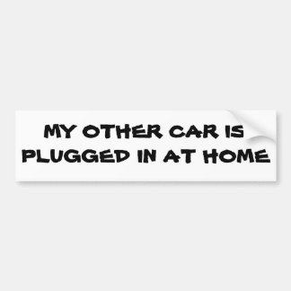 Mijn andere auto is thuis aangesloten bumpersticker