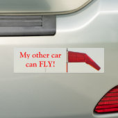 Mijn andere auto kan met een bumpersticker vliegen (Op auto)