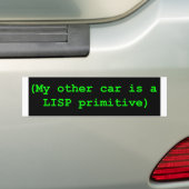 Mijn andere auto - LISP Bumpersticker (Op auto)