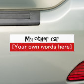 mijn-andere-auto sjabloon bumpersticker (Op auto)